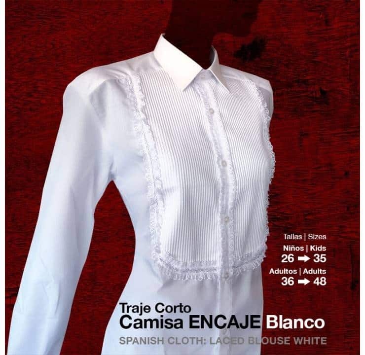 TRAJE CORTO CAMISA ENCAJE BLANCO - Tienda Hípica Online | D’Hispania ®