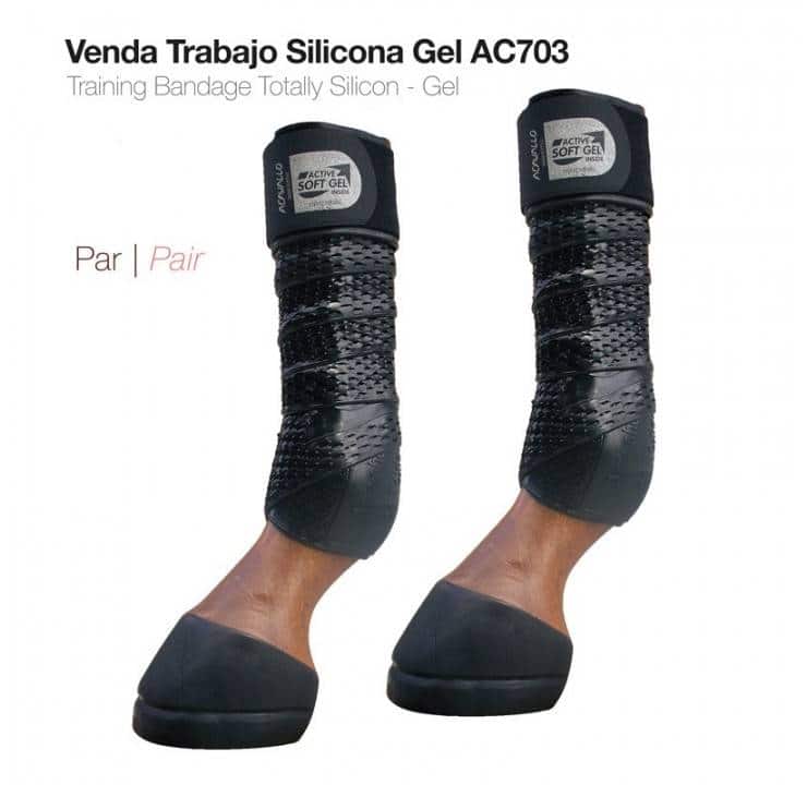 VENDA TRABAJO SILICONA GEL AC703 PAR NEGRO - Tienda Hípica Online | D’Hispania ®