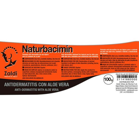 ZALDI ANTIDERMATITIS POMADA NATURBACIMICIN 100gr - Tienda Hípica Online | D’Hispania ®
