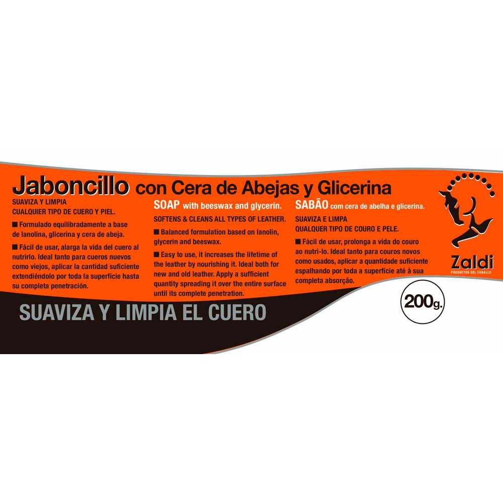 ZALDI JABONCILLO CON CERA ABEJA Y GLICERINA 200gr - Tienda Hípica Online | D’Hispania ®