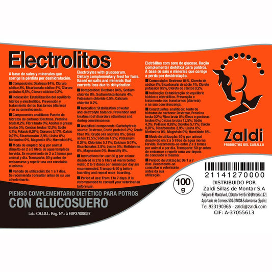 ZALDI PIENSO COMPLEMENTARIO ELECTROLITOS 1kg - Tienda Hípica Online | D’Hispania ®
