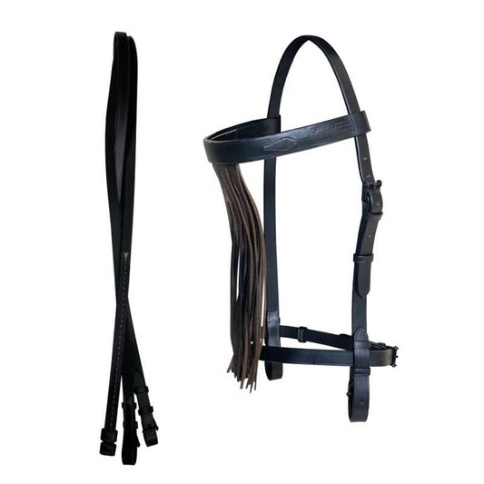 CABEZADA VAQUERA ECONÓMICA CON RIENDAS