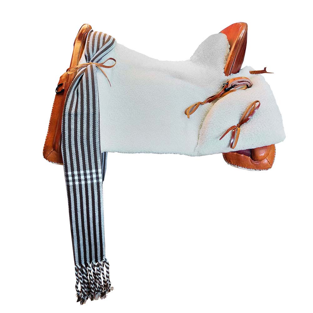 Silla de montar a caballo Castecus Vaquera Modelo Rocío Eco de Tienda Hípica D'hispania, con asiento y cincha en cuero ecológico.