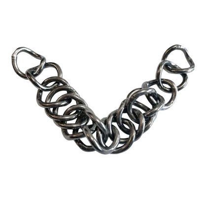 Cadena de forja en acabado envejecido, accesorios hípicos bitono inox, ideal para filetes y bocados.