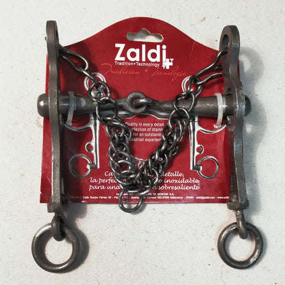 Bocado portugués forjado partido 131 en inox bitono envejecido, ideal para caballos, de la marca Tienda Hípica Online D'Hispania.