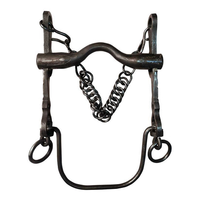 Bocado vaquero forja 5/8 en acero inoxidable bitono envejecido, para caballos, marca D'Hispania en tienda hípica online