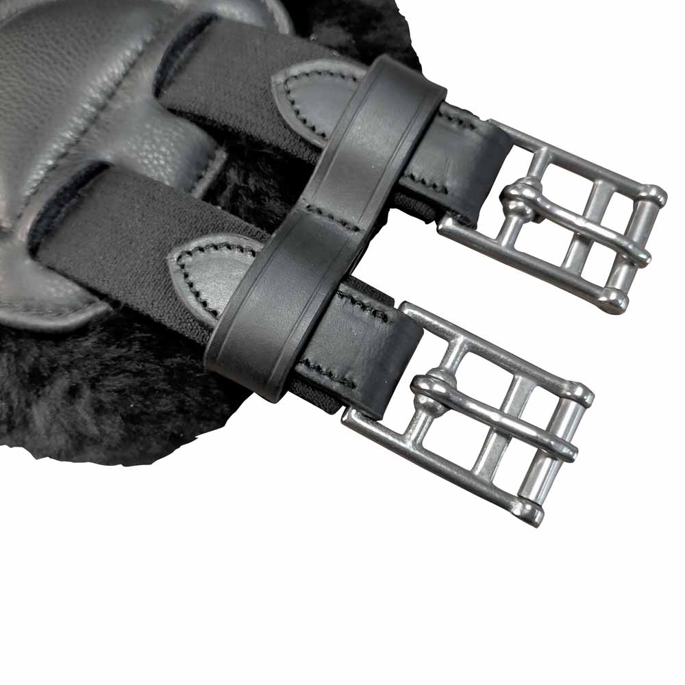 Cincha de Doma Protectora de Cuero con Borreguillo AZG-595