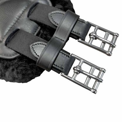 Cincha de Doma Protectora de Cuero con Borreguillo AZG-595