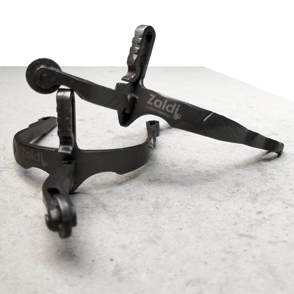Espuelas vaqueras forja inox bitono envejecido 90 con rueda lisa, ideales para montar en estilo tradicional y resistente.