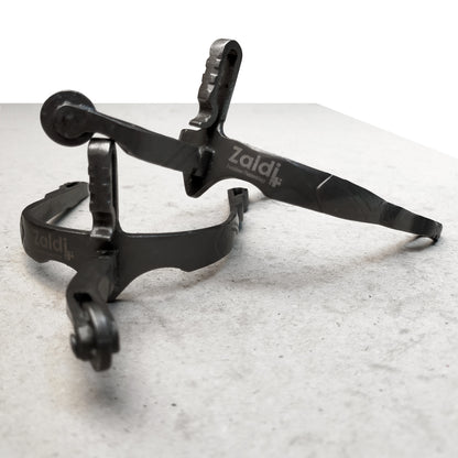 Espuelas vaqueras forja inox bitono envejecido 90 con rueda lisa, ideales para montar en estilo tradicional y resistente.