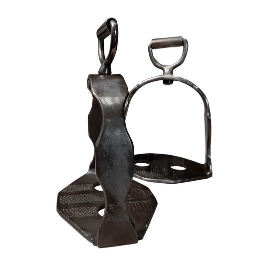 ESTRIBO VAQUERO ESPAÑOL FORJA 03 INOX BITONO ENVEJECIDO