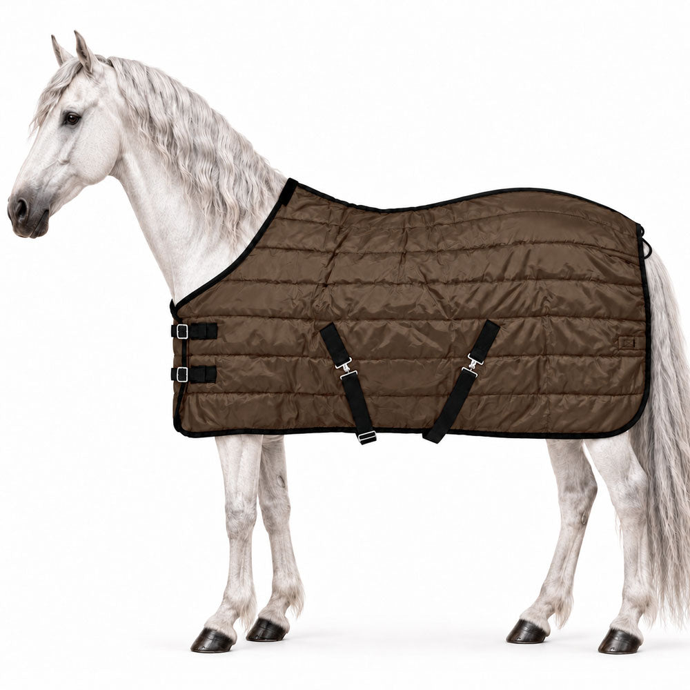 Manta de invierno para caballo Poly Fiber 200 g Marrón