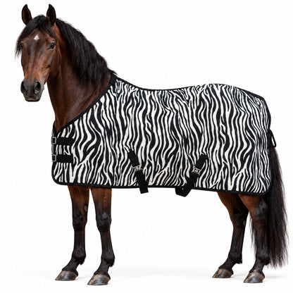Manta polar para caballo con cinchuelo Cebra
