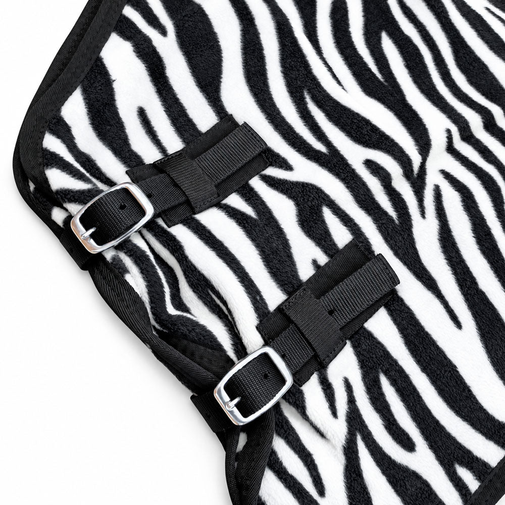 Manta polar para caballo con cinchuelo Cebra