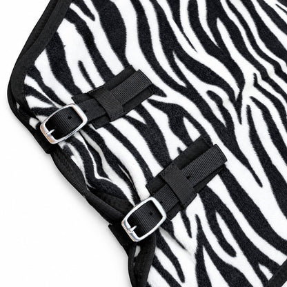 Manta polar para caballo con cinchuelo Cebra