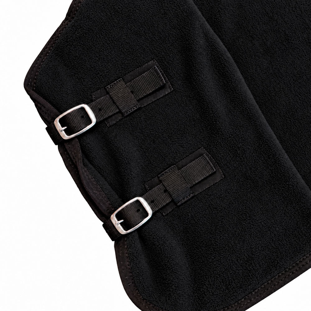 Manta polar para caballo con cinchuelo Negro