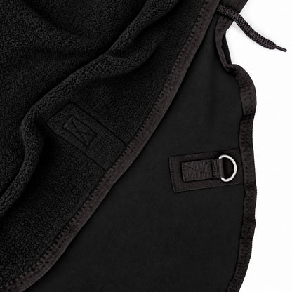 Manta polar para caballo con cinchuelo Negro