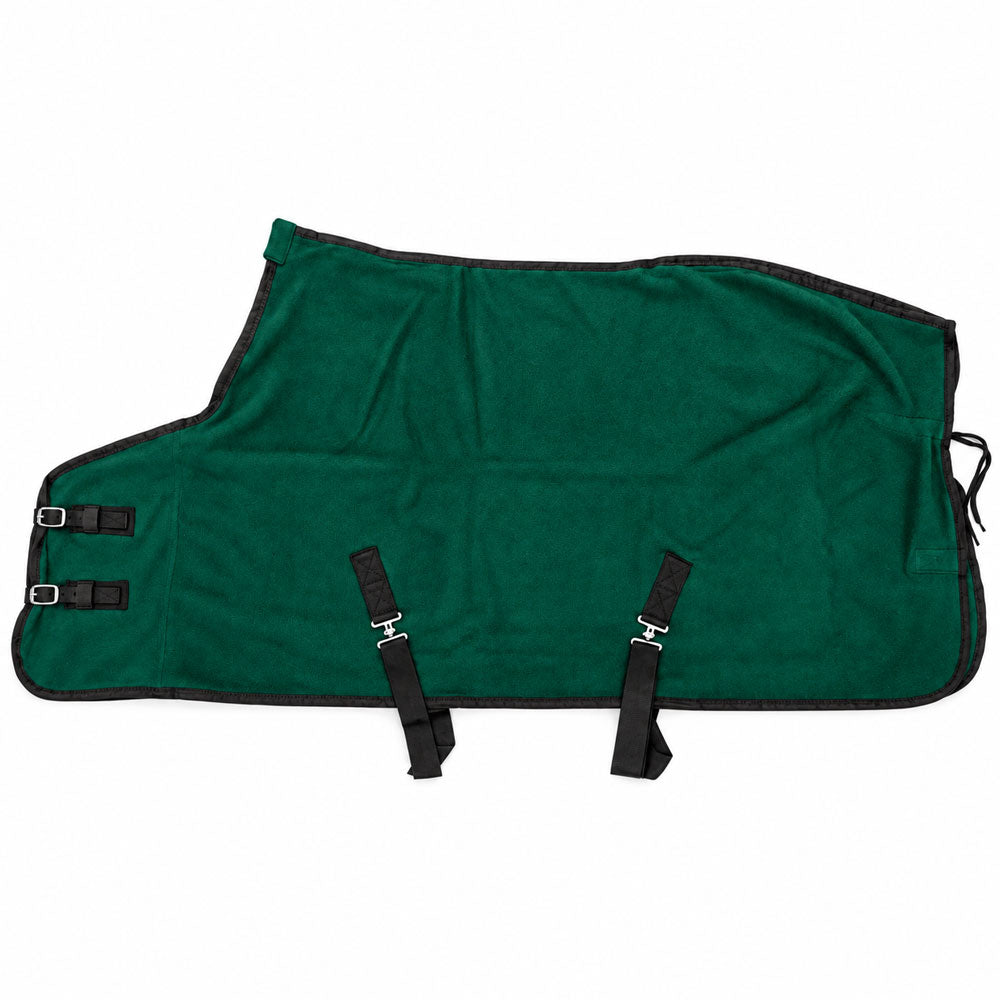 Manta polar para caballo con cinchuelo Verde