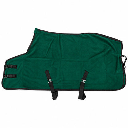 Manta polar para caballo con cinchuelo Verde