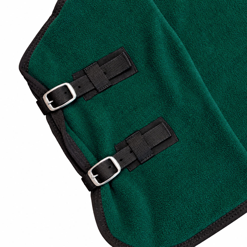 Manta polar para caballo con cinchuelo Verde