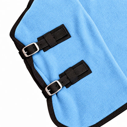 Manta polar para caballo con cinchuelo Azul