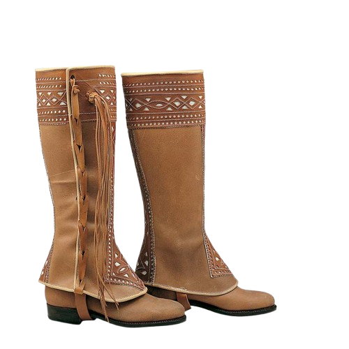 POLAINA VAQUERA CUERO REPUJADA 2ª ZALDI EXTRA - Tienda Hípica Online | D’Hispania ®