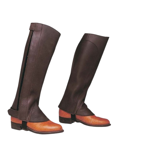 POLAINA CUERO ENGRASADA MARRON - Tienda Hípica Online | D’Hispania ®