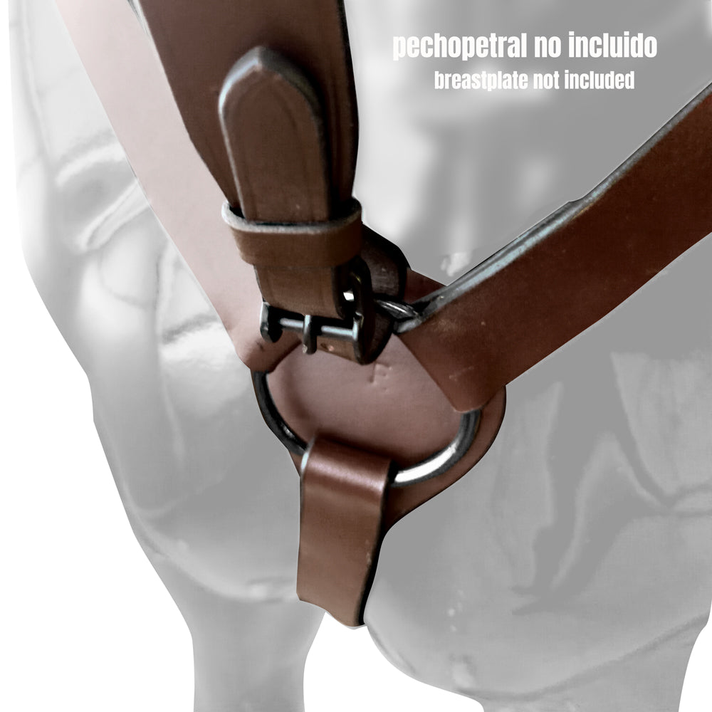 Riendas Españolas para Pechopetral Zaldi FI-812 | Enganche Directo Bocado Vaquero