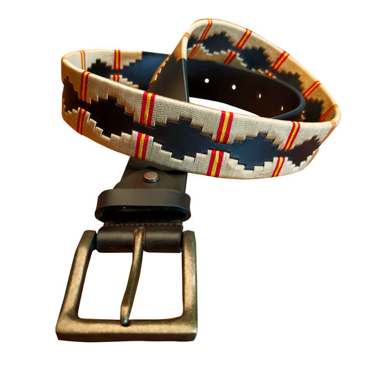 Cinturón Polo Cuero Bordado | Ecuestre Premium D'Hispania®