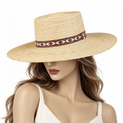 Sombrero de paja Fukiu estilo cordobés para montar a caballo