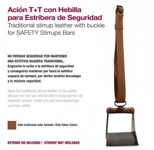ACIÓN ESTRIBO VAQUERA 2G TRADICIONAL MIXTA HEBILLA - Tienda Hípica Online | D’Hispania ®