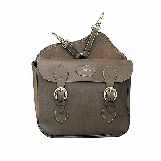 ALFORJA CUERO LATERAL CON MOSQUETÓN UNIDAD - Tienda Hípica Online | D’Hispania ®
