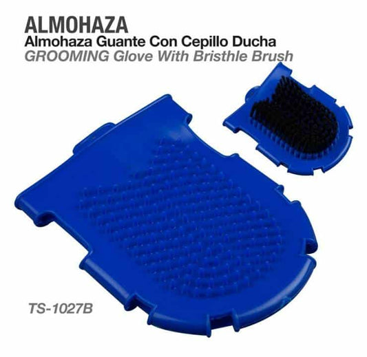 ALMOHAZA GUANTE CON CEPILLO DUCHA TS-1027B - Tienda Hípica Online | D’Hispania ®