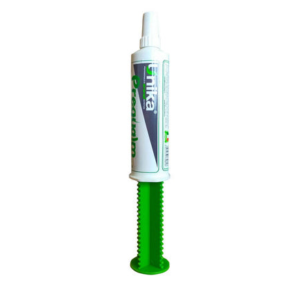Suplemento vitamínico AMAHORSE CALM+ para aliviar estrés y ansiedad, en envase de 100g, ideal para caballos, de Tienda Hípica D'Hispania.