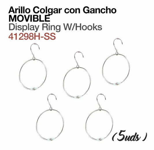 ARILLO COLGAR CON GANCHO MOVIBLE 41298H (5 UDS) - Tienda Hípica Online | D’Hispania ®