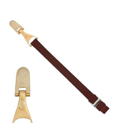 Acción estribo amazona Zaldi extra de cuero de 25mm x 145cm, con hebilla inoxidable para equitación y doma hípica.