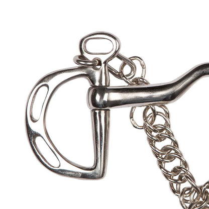 Goyoaga Bocado Goyoaga puente económico en acero inoxidable, ideal para uso en equitación y actividades hípicas.