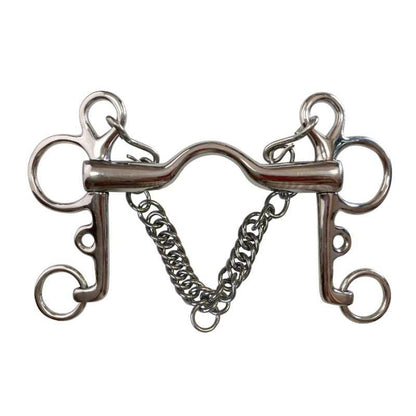 BOCADO PELHAM EMBOCADURA GRUESA PUENTE + CADENILLA INOX - Tienda Hípica Online | D’Hispania ®