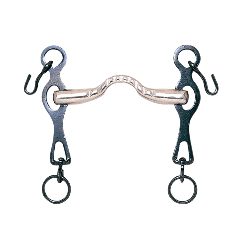 BOCADO PORTUGUÉS EMBOCADURA ACERO PIERNA NEGRA 12.5cm - Tienda Hípica Online | D’Hispania ®