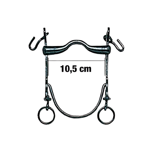 BOCADO VAQUERO B/CURVA PONY PAVONADO 10.5cm - Tienda Hípica Online | D’Hispania ®
