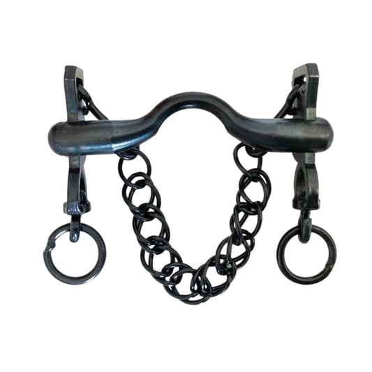 BOCADO VAQUERO PAVONADO FIJO 3/3 EMBOCADURA SUAVE, SIN BARRA - Tienda Hípica Online | D’Hispania ®