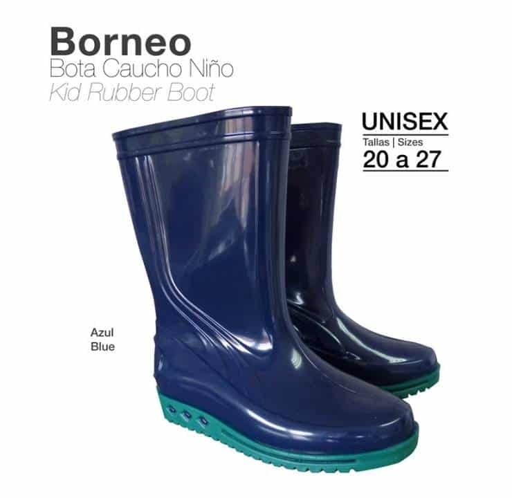 BOTA CAUCHO NIÑO BORNEO AZUL - Tienda Hípica Online | D’Hispania ®