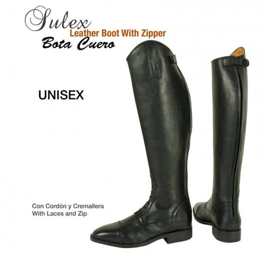 BOTA CUERO SULEX CORDÓN & CREMALLERA - Tienda Hípica Online | D’Hispania ®