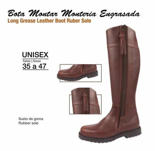 BOTA MONTAR MONTERÍA ENGRASADA PISO GOMA - Tienda Hípica Online | D’Hispania ®