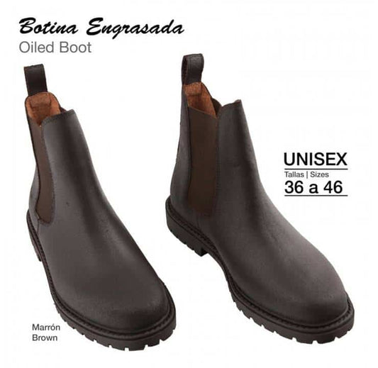 BOTINA ENGRASADA MARRÓN - Tienda Hípica Online | D’Hispania ®