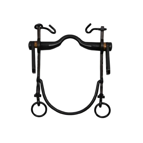 Bocado Vaquero Doble Portamozo Pavonado 12.5cm - Sin Barbada - Tienda Hípica Online | D’Hispania ®