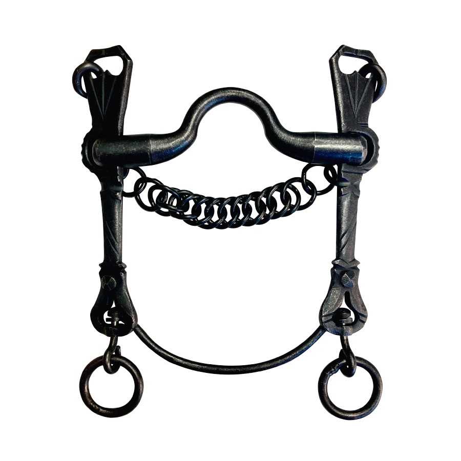 Bocado vaquero de fragua pierna articulada embocadura asa caldera grande - Tienda Hípica Online | D’Hispania ®