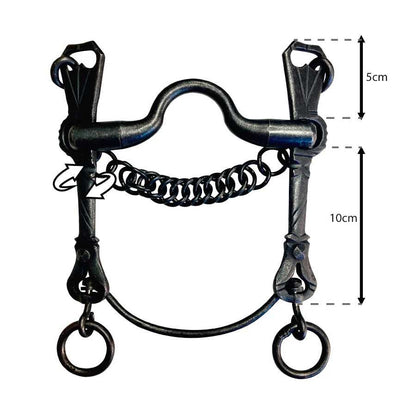 Bocado vaquero de fragua pierna articulada embocadura asa caldera grande - Tienda Hípica Online | D’Hispania ®