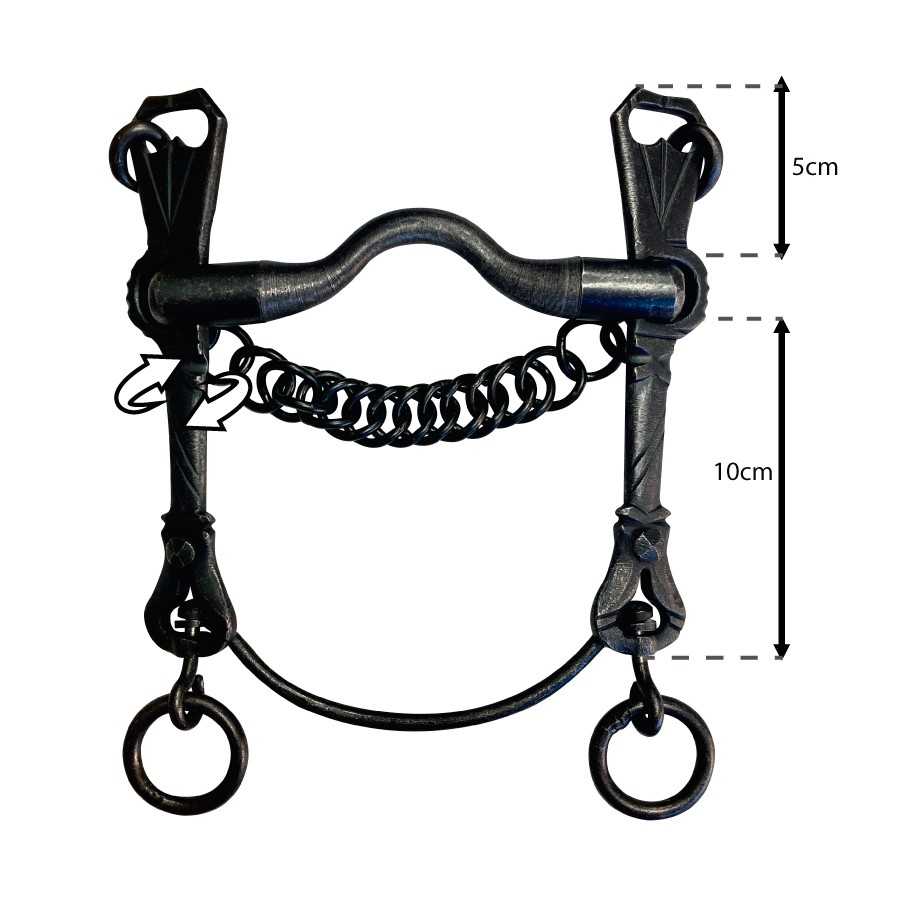 Bocado vaquero de fragua pierna articulada embocadura inglesa - Tienda Hípica Online | D’Hispania ®