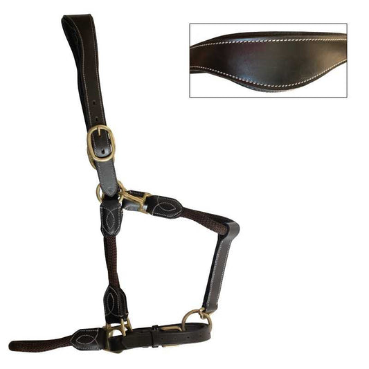 CABEZADA DE CUADRA ERGONÓMICA, CUERDA Y CUERO - Tienda Hípica Online | D’Hispania ®